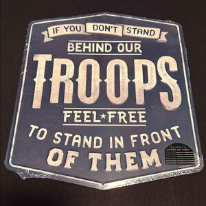 Open Road Brands Silver Troops Support Plaque